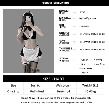 Sexet Japansk Cosplay Bikini Sæt Franske Stuepige Kostumer Varmt Undertøj Forklæde Klassisk Rollespil Tjener Undertøj Til Kvinder 2021 Ny