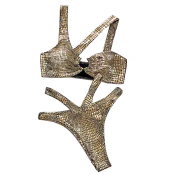 Sexet Leopard bikini 2020 micro bikini sæt, push up Tanga biquini kvinders split skåret ud den ene skulder BADEDRAGT SÆT
