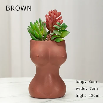 Sexet Menneskelige Krop Vase Nordiske Kreative Keramik Flower Pot-Værelse Med Balkon Indretning Ornamenter Saftige Blomster Hjem Kunst Vase