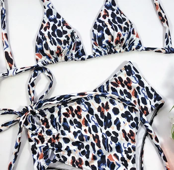 Sexet Ny Badedragt Kvinder, Høj Talje Bikini Badedragt til Kvinde badedragt Bandage Badende Leopard Badetøj Kvinder 2020 Bikini Sæt