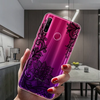 Sexet Pæon Blomster Blomst Silikone Telefon Tilfældet For Huawei Honor 30 10i 20i 9 8X 9X Mate 10 20 Lite Pro Soft TPU Klare Bagsiden