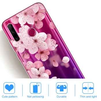 Sexet Pæon Blomster Blomst Silikone Telefon Tilfældet For Huawei Honor 30 10i 20i 9 8X 9X Mate 10 20 Lite Pro Soft TPU Klare Bagsiden