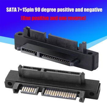SFF-8482 SAS 22Pin til SATA 7+15-Pin Adapter Omformer 90 Graders Op + Ned Vinklet Konverter Type C-Power Adapter-Stik