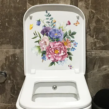 [shijuekongjian] Blomster wallstickers DIY Planter vægoverføringsbilleder til stuen Kids Soveværelse, Køkken, Toilet Hus Dekoration