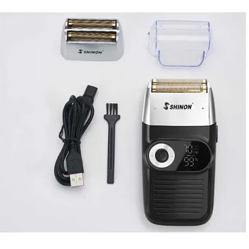 Shinon LCD-USB-genopladelige elektriske Shaver razor bærbare skæg intimbarbering trimmer Frem razor mænds shaver hår trimmer