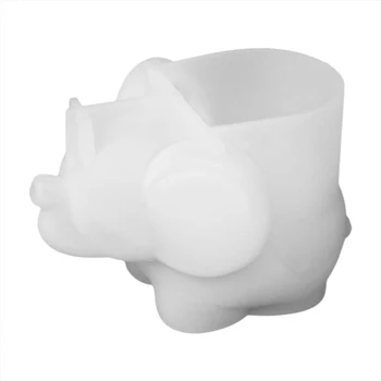 Silikone 3D-Elefant Forme Epoxy Harpiks DIY Mould Makeup Svamp Holder Container Conch Makeup Opbevaring af Æg Shell Smykker Forme