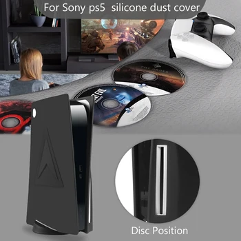 Silikone Støvtæt Cover til PS5 spillekonsol Anti-Ridse Beskyttende Hud Dækning for PlayStation-5 Tilbehør