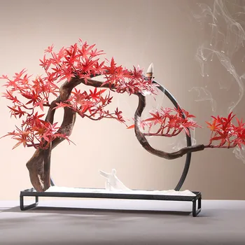 Simulering Af Maple Leaf Landskab Hjem Passere Bløde Dekoration Kreative Model Værelses Indendørs Familie Tea Room Nye Kinesiske Dekoration