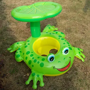 [ Sjov ] Plads Float Frog Swimmingpool Tilbehør PVC Børn, Oppustelige Pool Svømning Cirkel baby catoon gummibåd toy