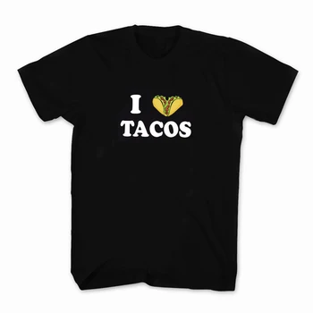 Sjovt, Jeg Elsker Tacos Mexicansk Tema T-Shirt. Sommer Bomuld kortærmet O-Hals Unisex T-Shirt Nye S-3XL