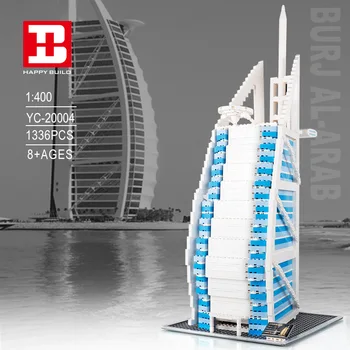 Skaberen City-Serien Arabiske Hotel Dubai berømte bygning, Sejlads Hotel Avanceret Model byggesten 1336pcs Mursten Legetøj Gave 20004