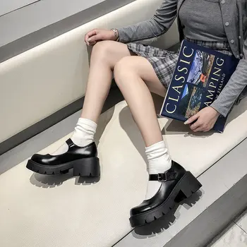 Sko lolita sko kvinder i Japansk Stil med Mary Jane Sko Kvinder Vintage Piger Høj Hæl Platform sko College Studerende i stor størrelse 40