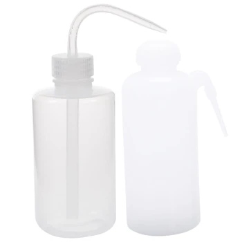 Skru Spidsen Plast Tatoveringer Vask Lab Squeeze Vask Flaske 500Ml Klar Hvid & 250Ml Kapacitet Tatoveringer Vask Klar Hvid Plast G