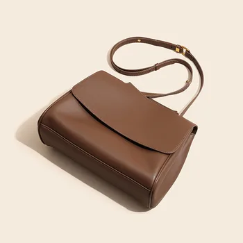 Skulder Messenger Taske 2021 Nye Ægte koskind håndtasker er berømt mærke alle-match soft læder trendy lille firkantet taske tasker