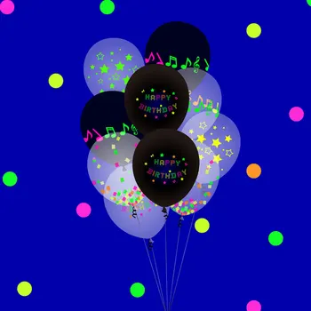 Skær Parti Til Fordel Bånd Hængende Indretning Hjem Hat Genanvendelige Happy Birthday Banner Ballon Kit Baggrund Neon Kage Topper Bemærk Garland