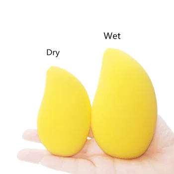 Skønhed æg mango form powder puff makeup powder puff sæt farverige luftpude makeup svamp æg af våd og tør