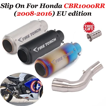 Slip-on Til Honda CBR1000RR 2008-2016 Motorcykel Exhuast Midten Link Rør Yoshimura Undslippe Moto DB Killer Carbon Fiber Lyddæmper