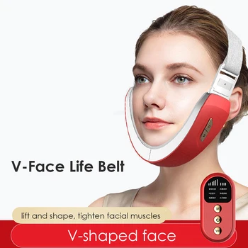 Smart Bluetooth Micro Aktuelle V-Form Facial Massageapparat Huden Massage Ansigt Flexer Slankende Løfte Stramning Facial Skønhed Værktøjer