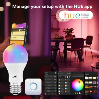 Smart E27 LED Pære Tuya Zigbee 3.0 Smart Liv APP Fjernbetjening RGB+W+C Arbejder Med Smartthings Alexa Echo Hub Google Startside