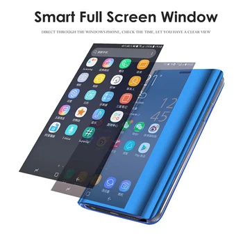 Smart Fuld Telefon-etui Til Samsung Galaxy Note 20 Ultra A21S A01 A51 A71 A10, A20 A30 A40 A30S A50S A70 Flip Mirror Cover Sag