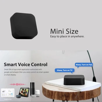 Smart IR Remote-WiFi+IR til Smart Home Automation Fjernbetjening til klimaanlæg, TV-Arbejde med Alexa, Google Startside Assistent
