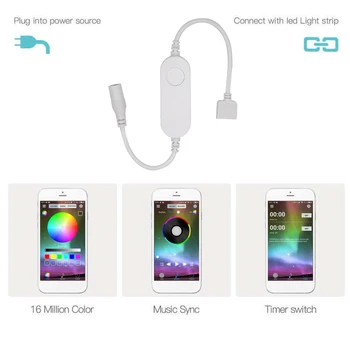 Smart Liv Wifi Smart Light Strip Controller RGB 4 Pins Smart Home Automaiton Trådløs Fjernbetjening til Alexa, Google Startside