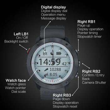 Smart Mekanisk ur mand 5ATM vandtæt Digital display Automatisk timing puls Tracker Smartwatch til apple Android