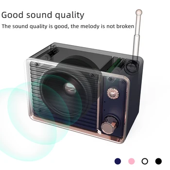Smart Radio-Modtager Bluetooth-Bærbare Vintage Subwooferen Sound Box-System Til Hjemmet Karaoke Mini Google Høje Højttalere Jul