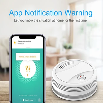 Smart røgalarm Brand Alarm Sensor-Kontrol af Tuya App, Tuya-Wifi Wireless Smart Home Automation Alarm System, Moduler