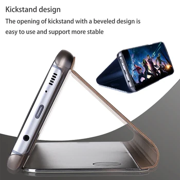 Smart Spejl Flip Phone Case For Xiaomi Redmi Note 9 9s 8T 9A 10T 10 8 Poco X3 M2 7 6 5 Pro Max antal 6A 7A 9C K20 F2 Lite Dække Coque
