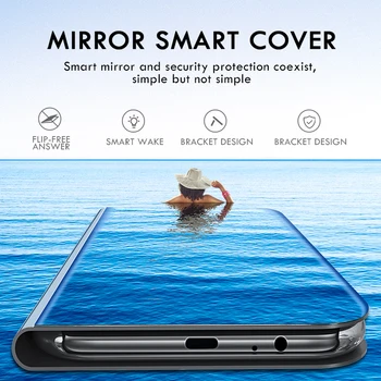 Smart Spejl, Spejlvende Sag For Huawei NOVA 3E Tilfælde Etui Læder Telefon Dækning For Huawei NOVA3 E NOVA3E ANE-AL00 Magnetiske Tilfælde Capa