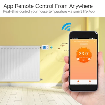 Smart TRV Termostatisk Radiator Ventil Controller Zigbee Termostat Varmelegeme Temperatur stemmestyring Arbejder med Alexa, Google Startside