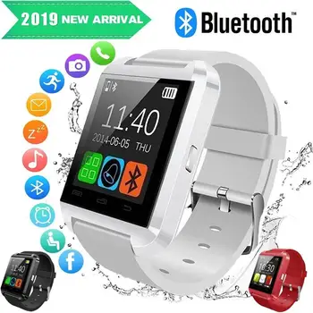 Smart ur Bluetooth-Se U8 armbåndsur Smartwatch digital sport ure til IOS Android-telefon, Bærbar Elektronisk NYE