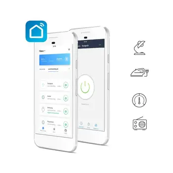 Smart WiFi Plug Adaptor 10A Remote Voice Control Power Monitor Stikkontakten Timing Funktion Fungerer Med Alexa, Google Startside Tuya