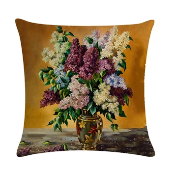 Smukke blomster pudebetræk, dekorative pudebetræk, sofa stol dække, pudebetræk 45 / 45 cm, boligindretning
