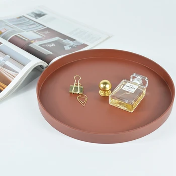 Smykker Skuffe Rund Metal Bakke for Diverse og Små Objekter Desktop Home Decor opbevaringsbakke til Halskæde