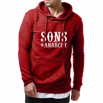 SOA Sons of anarchy barnet nye Mode Hul SAMCRO udskrivning Mænd Sportstøj Hættetrøjer Mandlige Casual Sweatshirt Hoody