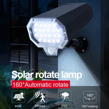 Sol Lampe Automatisk Rotation Infrarød Sensor Græsplæne Lampe væglampe IP65 Vandtæt Udendørs sol haven lys til Have