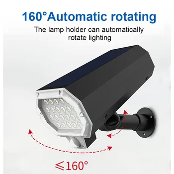 Sol Lampe Automatisk Rotation Infrarød Sensor Græsplæne Lampe væglampe IP65 Vandtæt Udendørs sol haven lys til Have