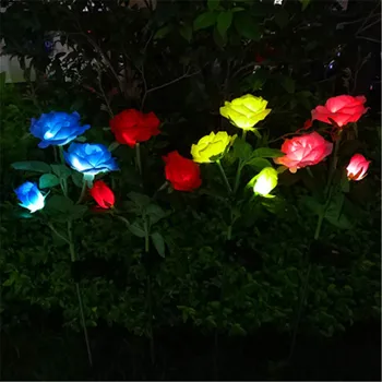 Solar Blomst Lys Rosa/Solsikke-Lampe Led Solar Light Garden Home Dekoration Landskab Græsplæne, Gårdhave Værftet Lys Vandtæt Udendørs