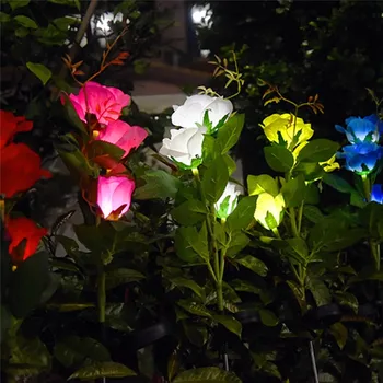 Solar Blomst Lys Rosa/Solsikke-Lampe Led Solar Light Garden Home Dekoration Landskab Græsplæne, Gårdhave Værftet Lys Vandtæt Udendørs