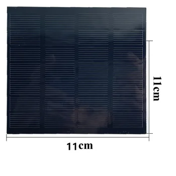 Solar Panel DC6V Mini-solsystem DIY For Batteri Mobiltelefon Opladere Monokrystallinsk silicium Bærbare Solceller 3W 200mA