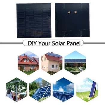 Solar Panel DC6V Mini-solsystem DIY For Batteri Mobiltelefon Opladere Monokrystallinsk silicium Bærbare Solceller 3W 200mA