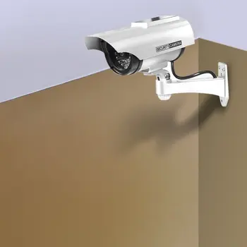Solar Powered Dummy CCTV Sikkerheds Overvågnings Vandtæt Falske Kamera Blinkende Rød LED Light Video Anti-tyveri Kamera dropshippin