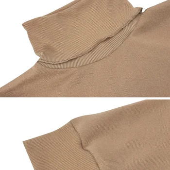 Solid Rullekrave Pullover Mujer Foråret Tynd Sweater Kvinder 2021 Elegant Kontor Casual Trække Femme Bluse Med Lange Ærmer Blød Slank Top