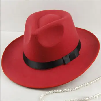 Solskærm Mænd Kvinder Hårdt Følte Wide Brim Fedora Panama Hat Efteråret Vintage Cap шляпа женская летняя