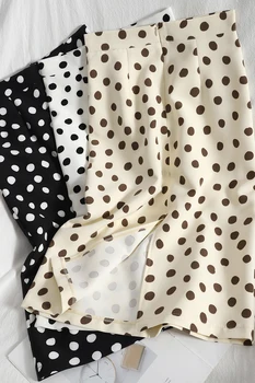 Sommer, Elegant Women ' s Polka Dot Midi-Nederdel med Høj Talje Nederdel 2021 Delt Et Skridt Nederdel Kvindelige koreansk Tøj