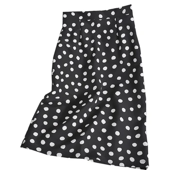 Sommer, Elegant Women ' s Polka Dot Midi-Nederdel med Høj Talje Nederdel 2021 Delt Et Skridt Nederdel Kvindelige koreansk Tøj