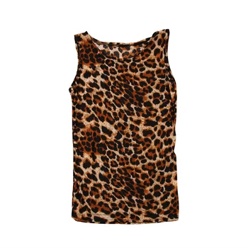 Sommer Fashion Kvinder Sexet Bomuld Vest Hot Afgrøde Top med Leopard Kampvogne Casual Camis Hot salg