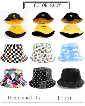 Sommer Hat Reversible Duck Bucket Hat Til Mænd, Kvinder Mode Bomuld Bob Trist Drenge Panama Fold Piger solhat Stranden Fiskeren Hat